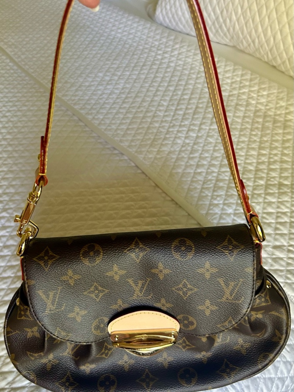 Louis Vuitton Sunset Brown Monogram Shoulder Crossbody Bag with Gold Hardware
